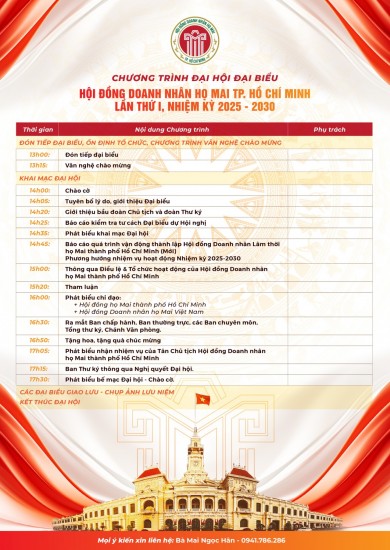 Hướng tới đại hội đại biểu doanh nhân họ Mai TP Hồ Chí Minh lần 1